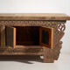 Buffet bas ancien chinois sculpté en sapin à panneaux ornés – Gansu, vers 1930