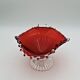 Coupe en verre soufflé rouge