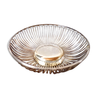 Silver metal fruit basket