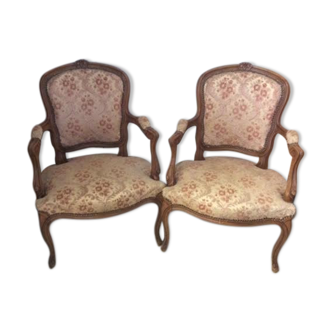 2 fauteuils cabriolé