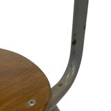 Vintage school chair 1960s minimalist design wood and metal