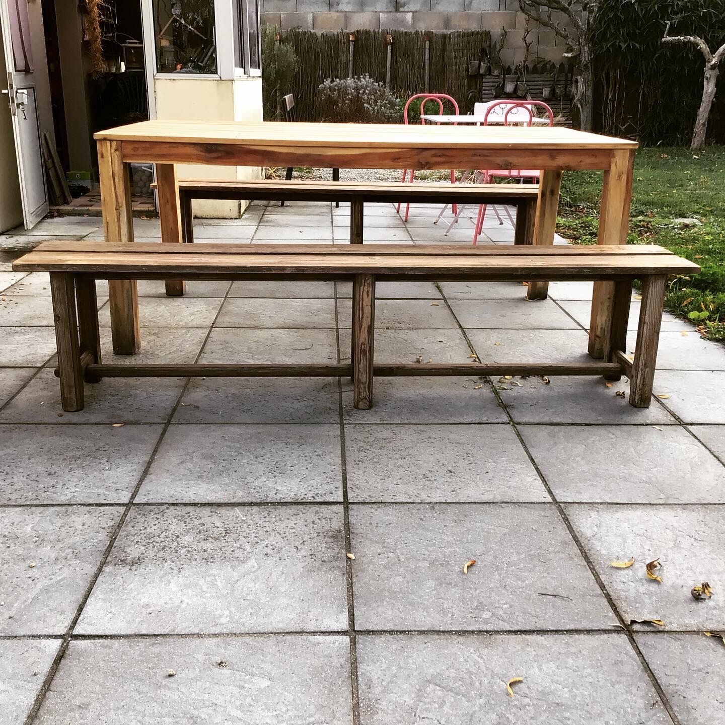 Pair of farm benches