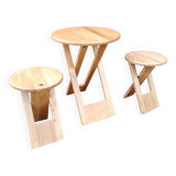 Suzy folding table and stool set by Adrian Reed.