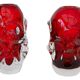 Vases en cristal rouge par Augustsson pour Åseda, ensemble de 2
