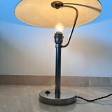 1930s big Bauhaus chrome table lamp, Czechoslovakia