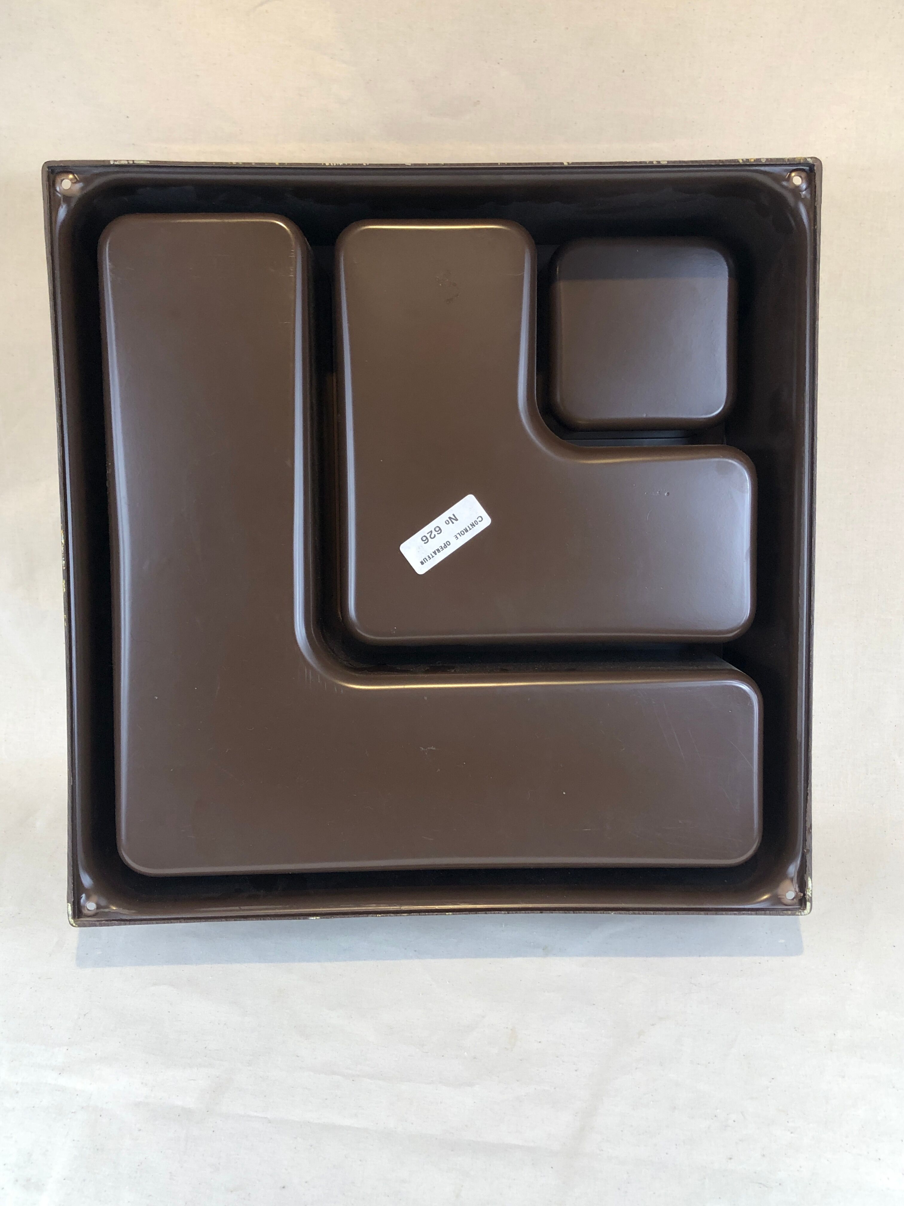 Wall shelf in brown plastic resin design style 1970