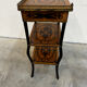 Napoleon III side table in marquetry and gilding