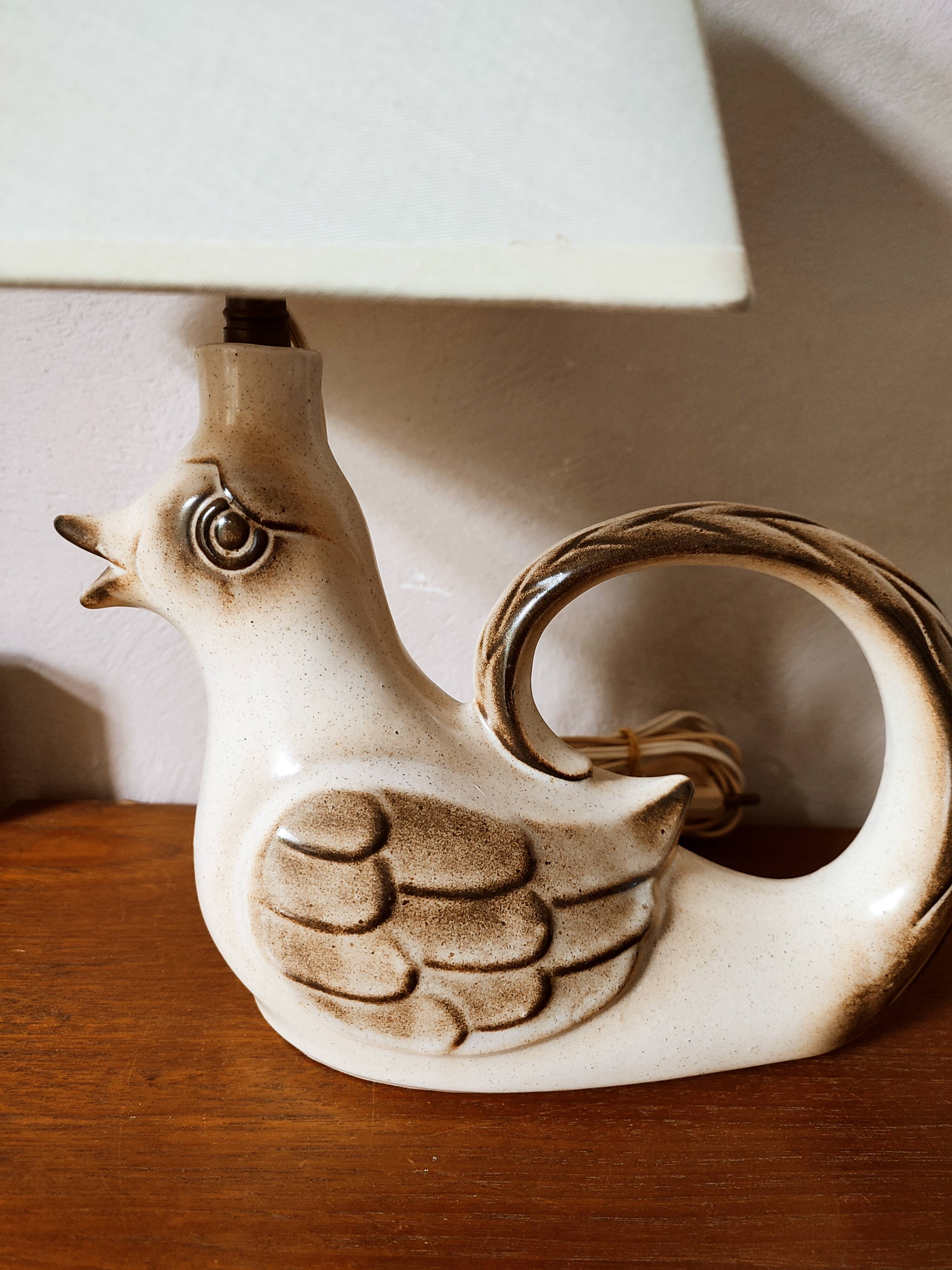 Ceramic bird lamp W-Germany