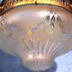 Lustre suspension bronze & verre 1900s
