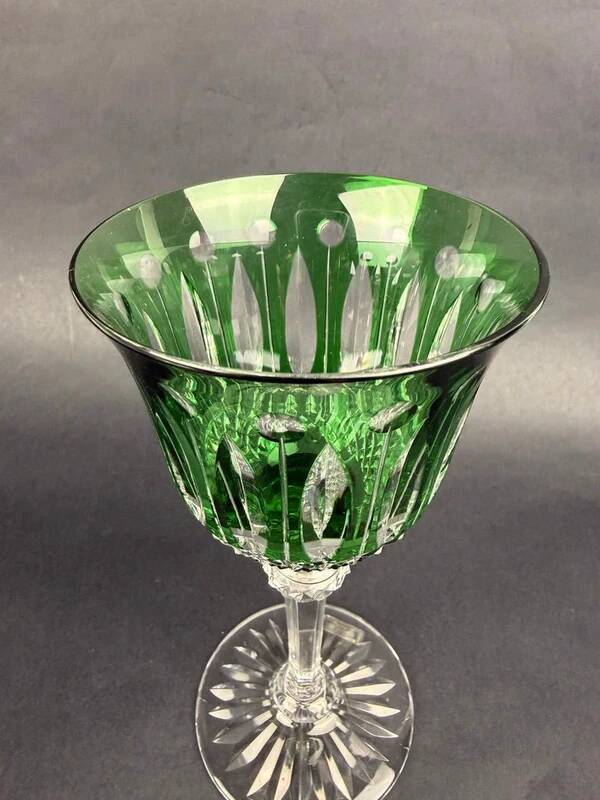 Verre en cristal Saint Louis Tommy émeraude 18,5 cm