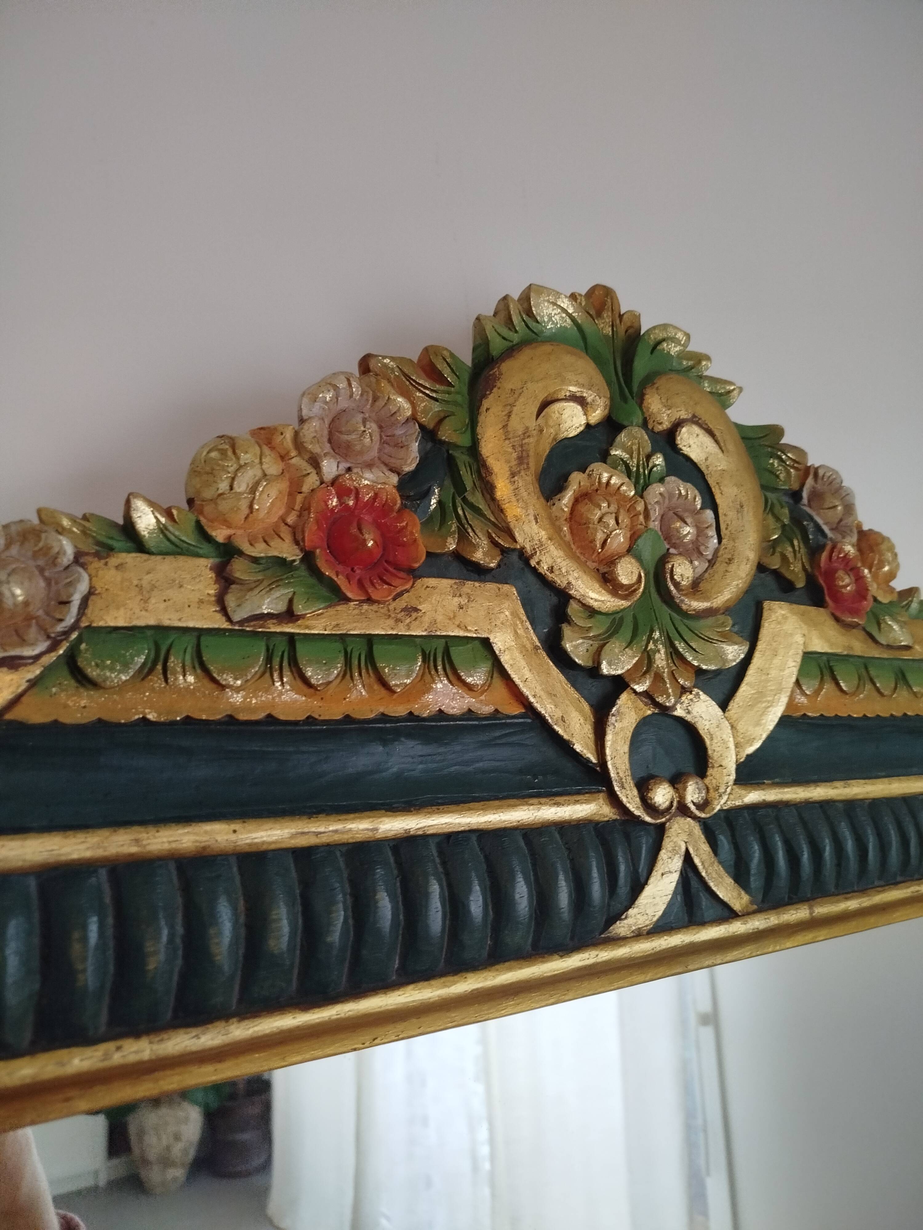 Art Deco floral mirror 1970