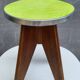 Vintage pop design stool 1950 • granny green leather