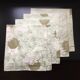 4 Christofle Palmier cotton satin napkins