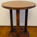 Wooden pedestal table