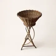 1960s rattan plant stand