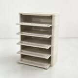 Cabinet blanc modèle “4964” par Olaf Von Bohr pour Kartell, 1970