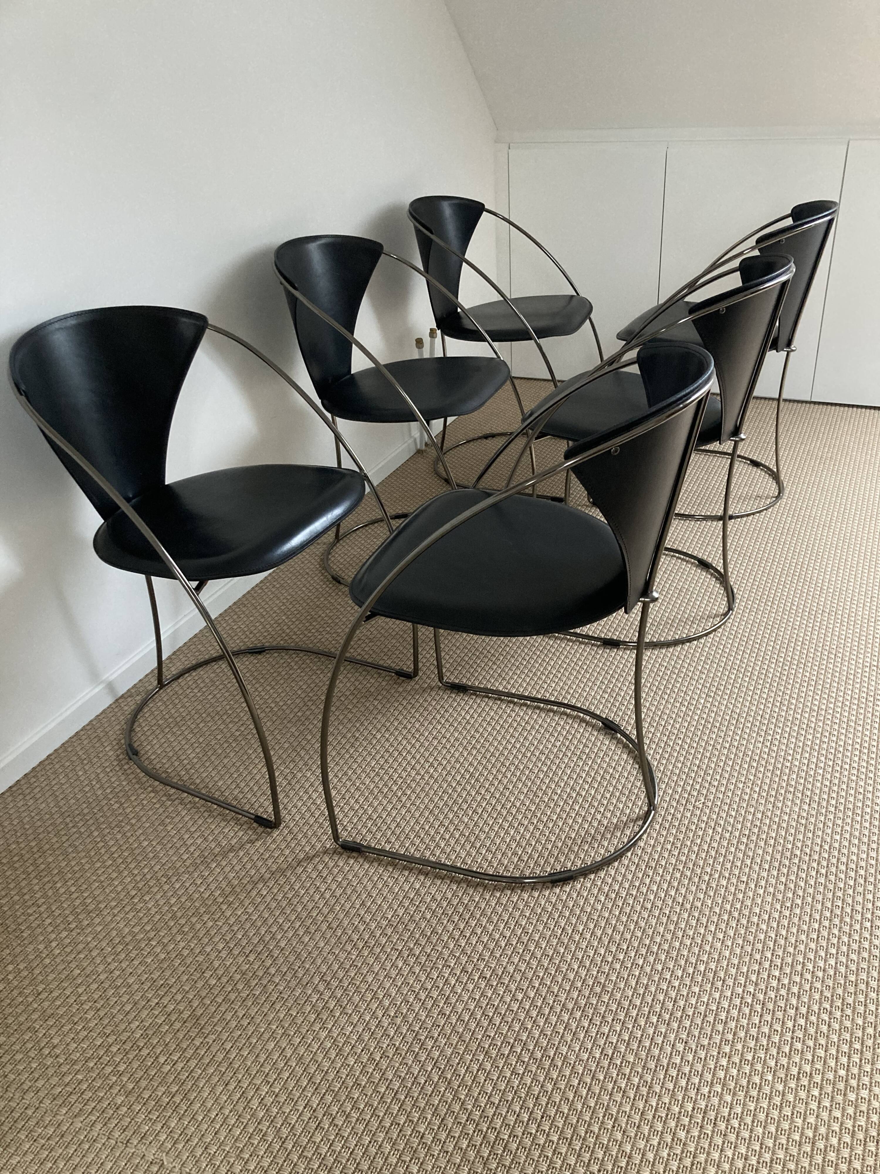 6 chairs Aarben Italia 1980