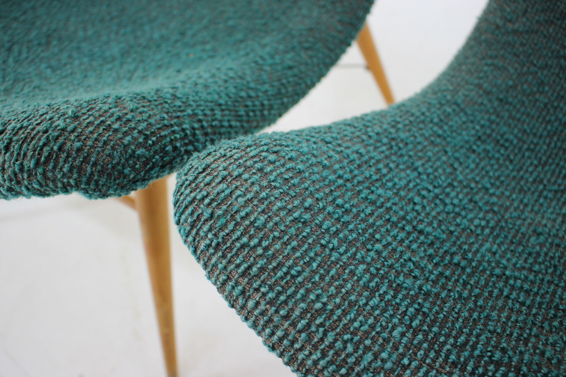 1960s Pair of Miroslav Navratil Shell Lounge Chairs, Czechoslovakia