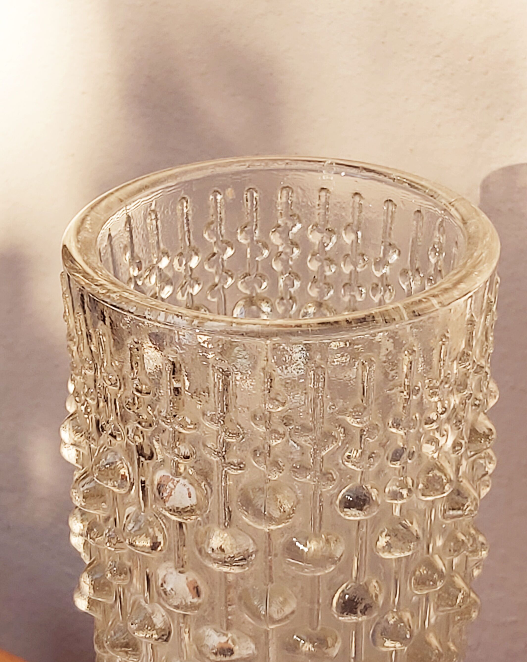 Brutalist crystal vase 1970