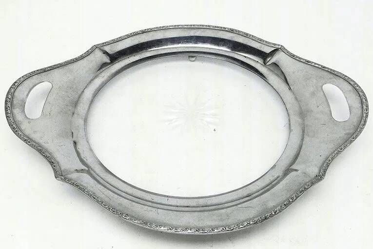 H1F Tray in Art Nouveau Style for Crystal Glasses