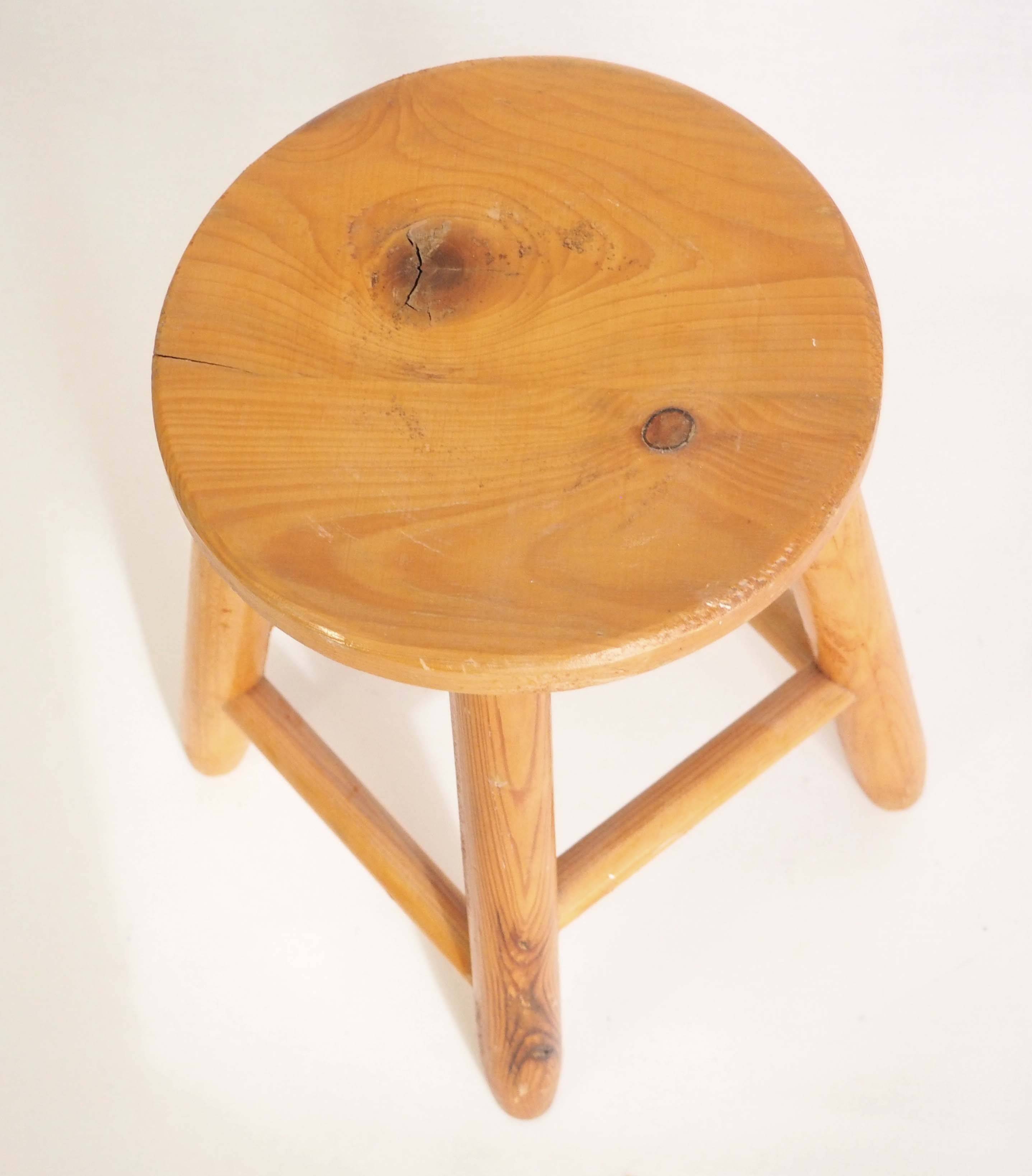 Light wood stool