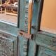 Burmese teak cabinet with original blue patina