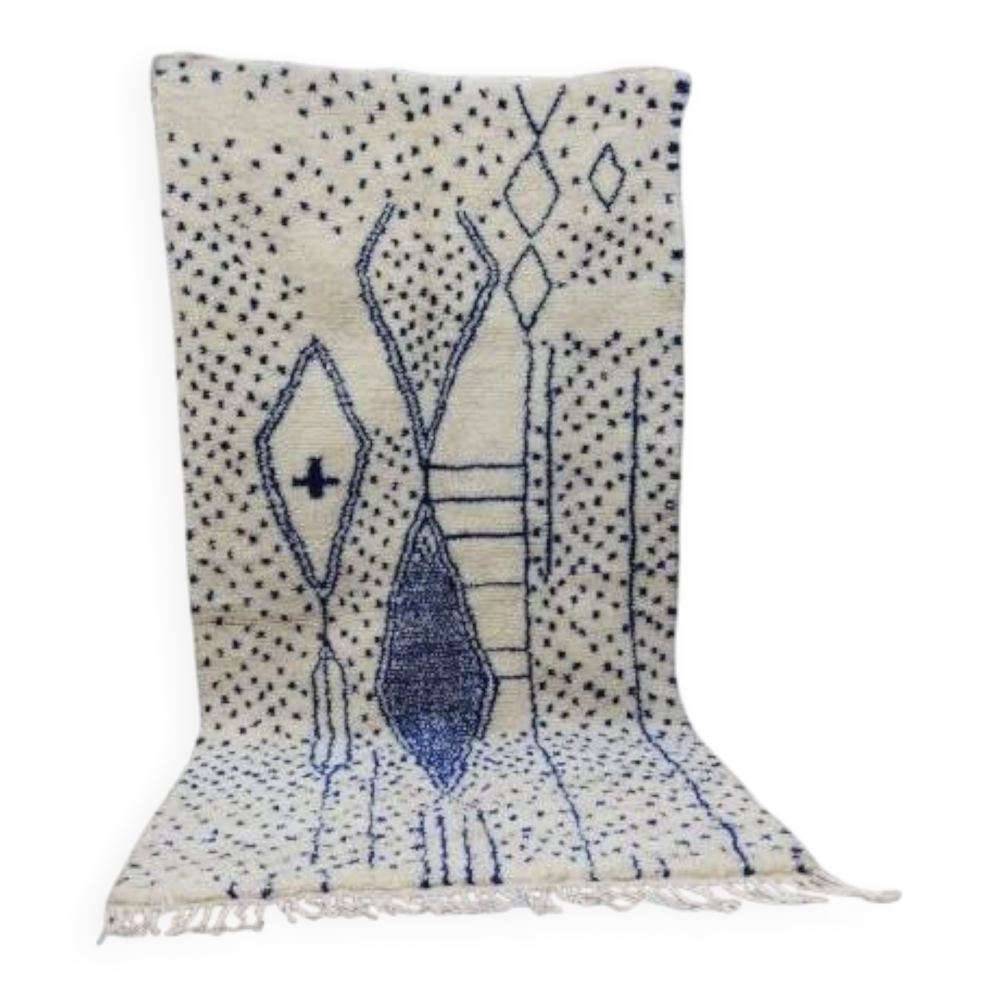 Azilal Berber rug in handmade wool 266 X 133 CM