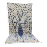 Azilal Berber rug in handmade wool 266 X 133 CM