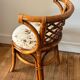 Fauteuil en rotin années 80
