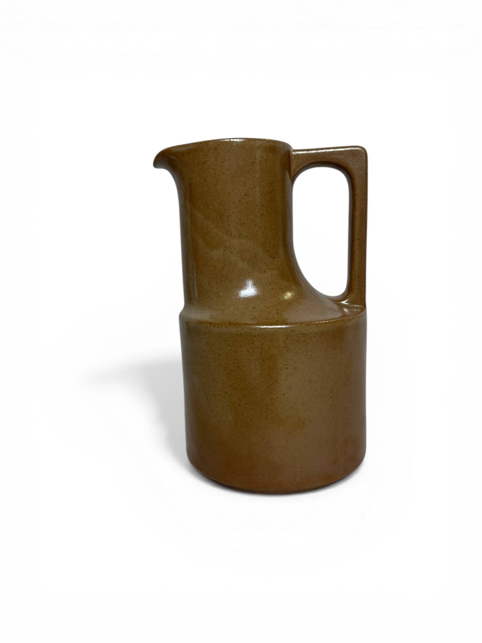 Brenne pottery, off-centre jug in stoneware from the 20th century.