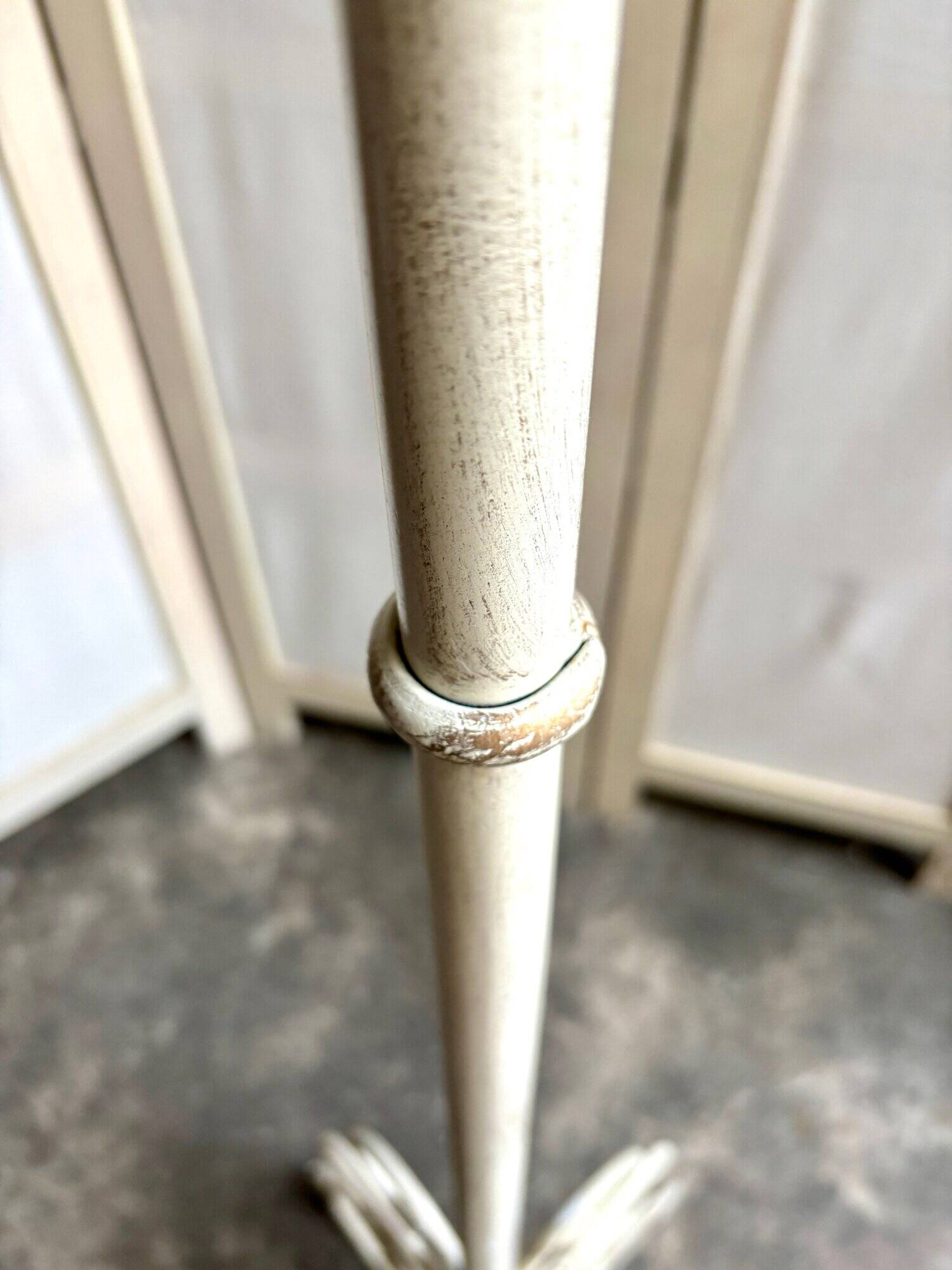 White metal coat rack