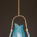 Lovely Blue Art Decò Barovier e Toso Pendant Light, 1930s