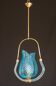 Lovely Blue Art Decò Barovier e Toso Pendant Light, 1930s