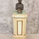 Antique church column on wooden base 135 cm high
