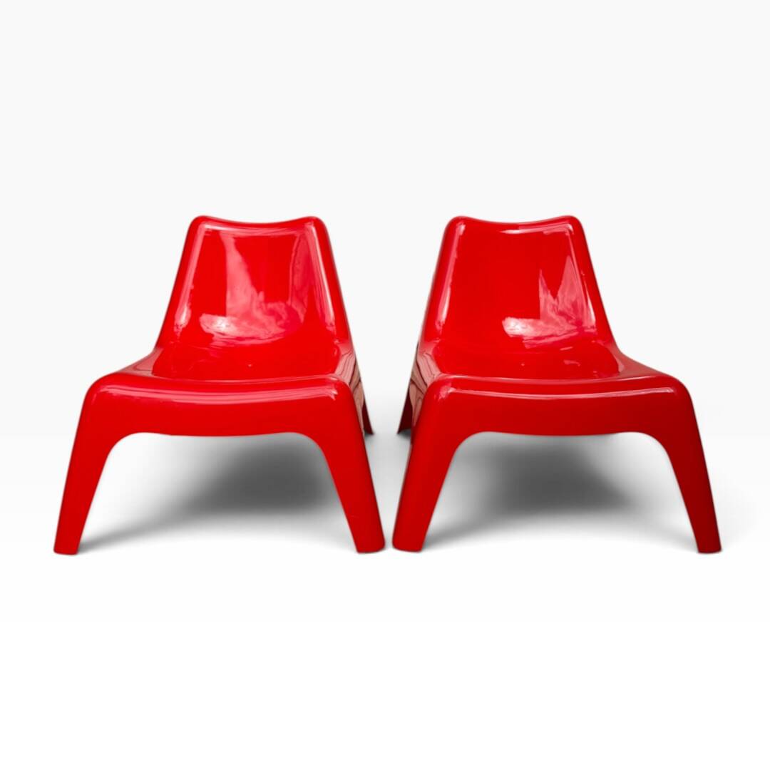 Paire de fauteuils enfant BUNSÖ – IKEA – Thomas Sandell – rouge