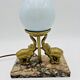 Art Deco ball and elephant lamp on marble base - 653001