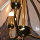 Suspension/lustre verre et laiton des années 80