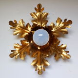 Golden metal wall light