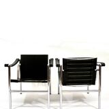 Pair of LC1 armchairs, LeCorbusier, Perriand, Jeanneret, ed.Cassina
