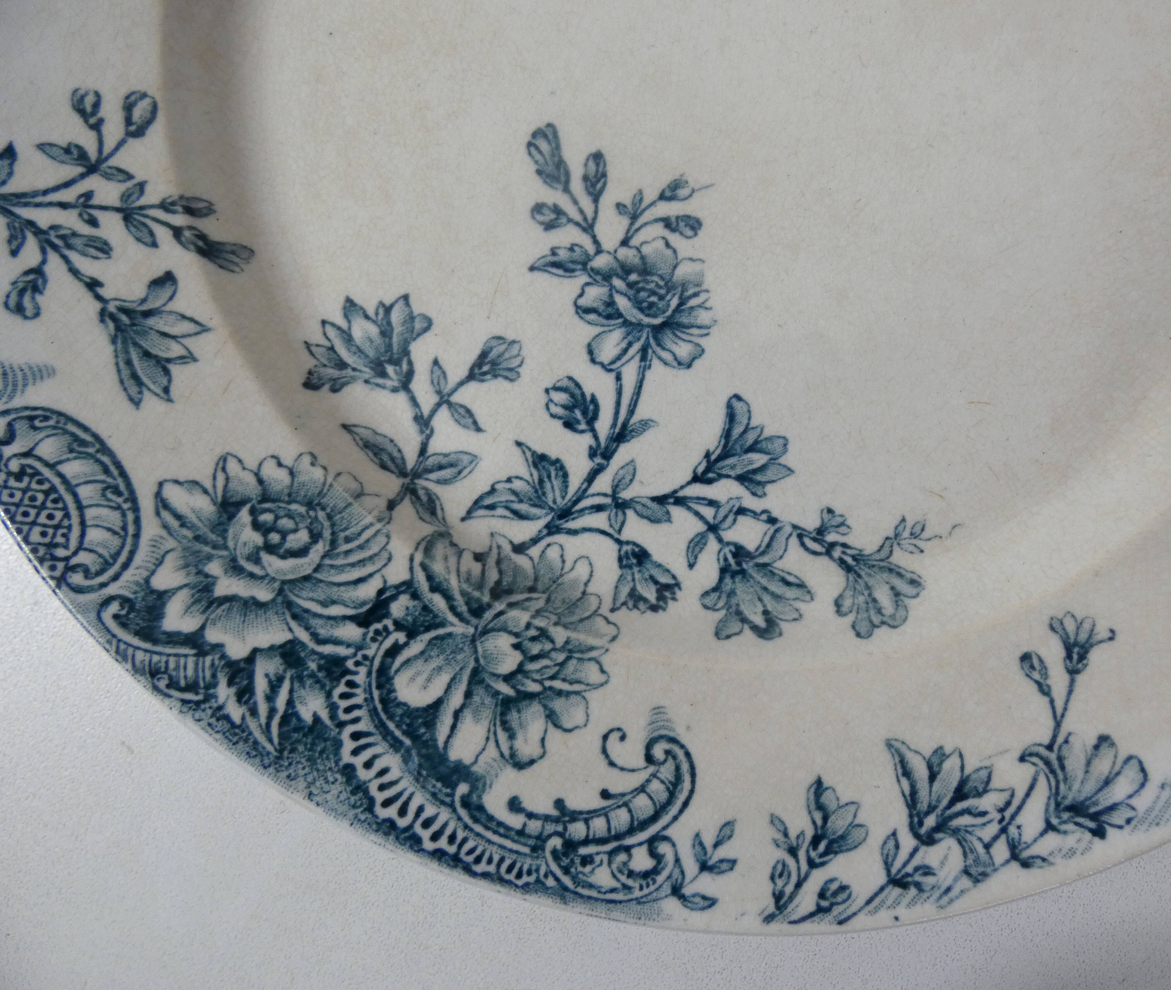 Iron earth 6 flat flower plates althaea