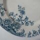 Terre de fer 6 assiettes plates fleurs althaea
