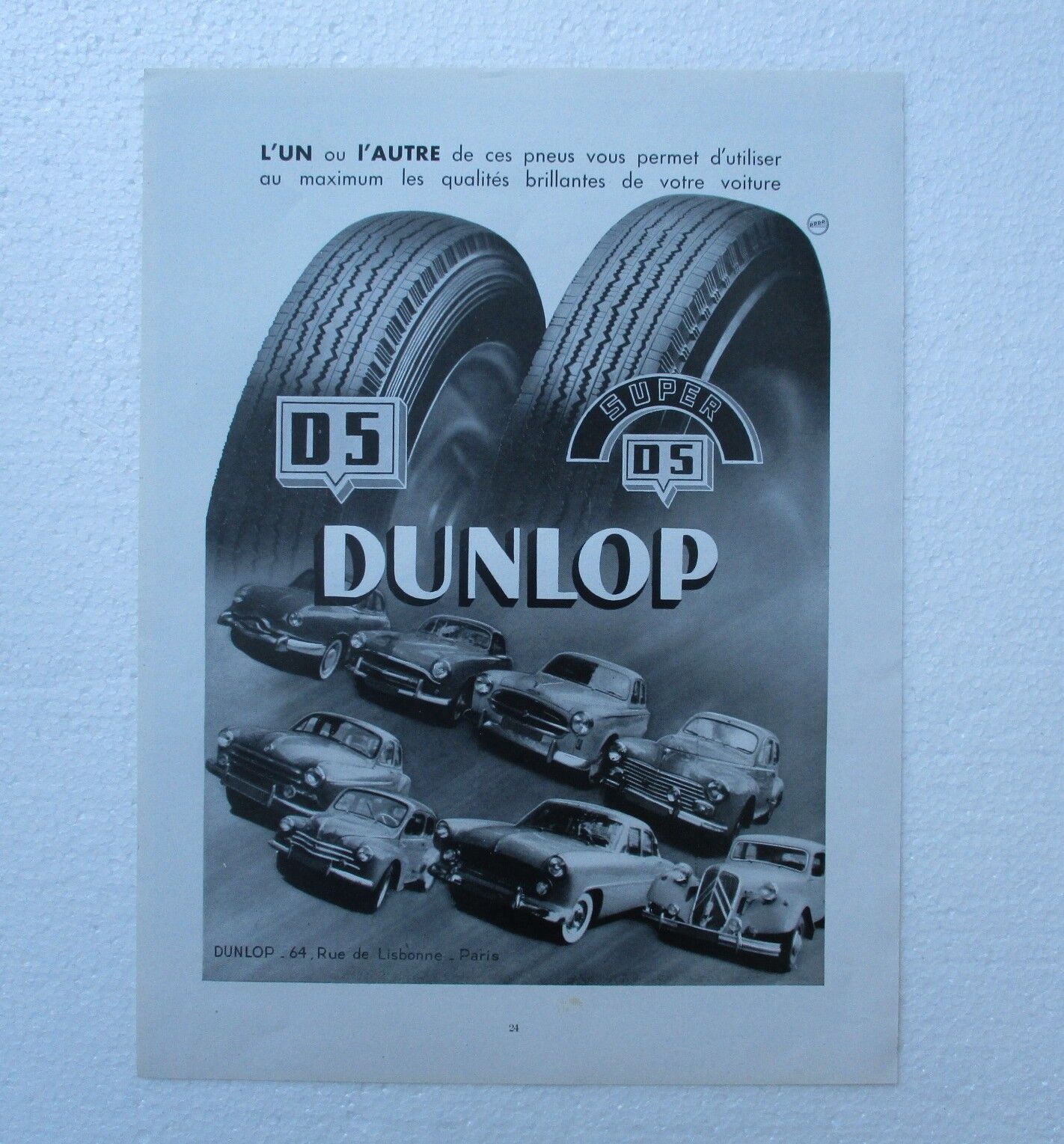 Advertising Dunlop 50s