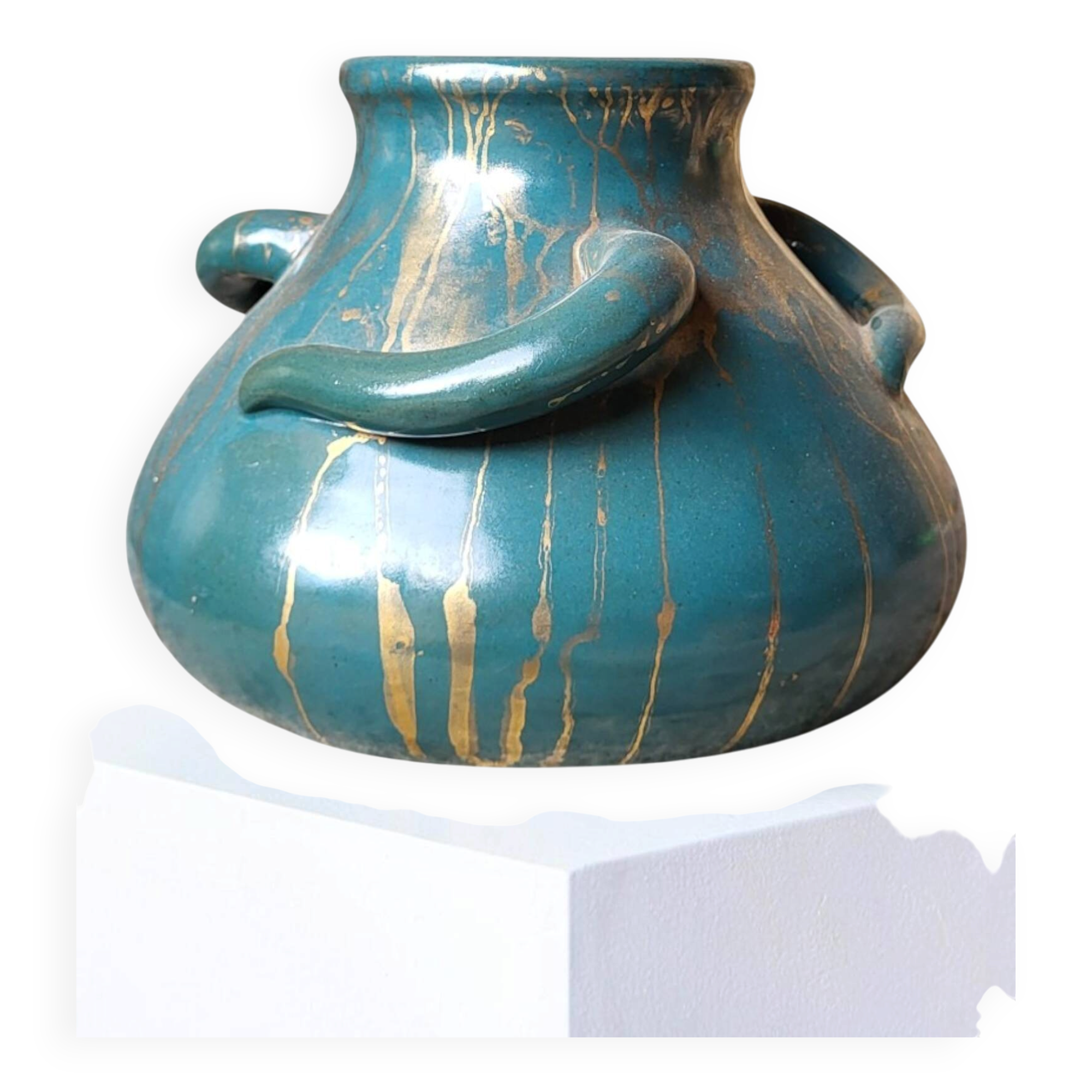 Vase Art déco en Grès par Léon Pointu, 1920s