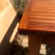 Extendable dining table with vintage 60s teak extensions
