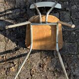 Red and cream Formica kitchen chairs