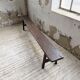 Dark patinated 1900 bench 220cm