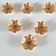 6 flower candle holders in gold metal BMF 70s