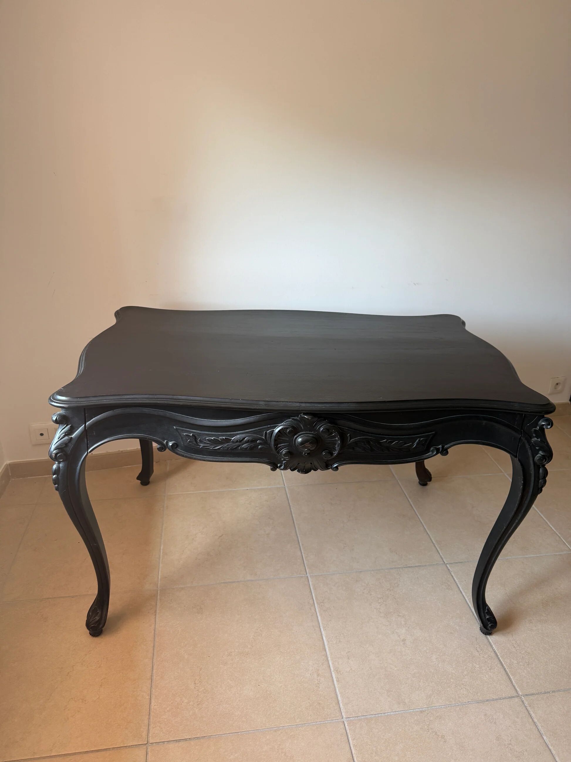 Table à manger  / bureau baroque en hêtre noir