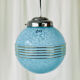 Clichy blue glass globe chandelier 1950 - 1960