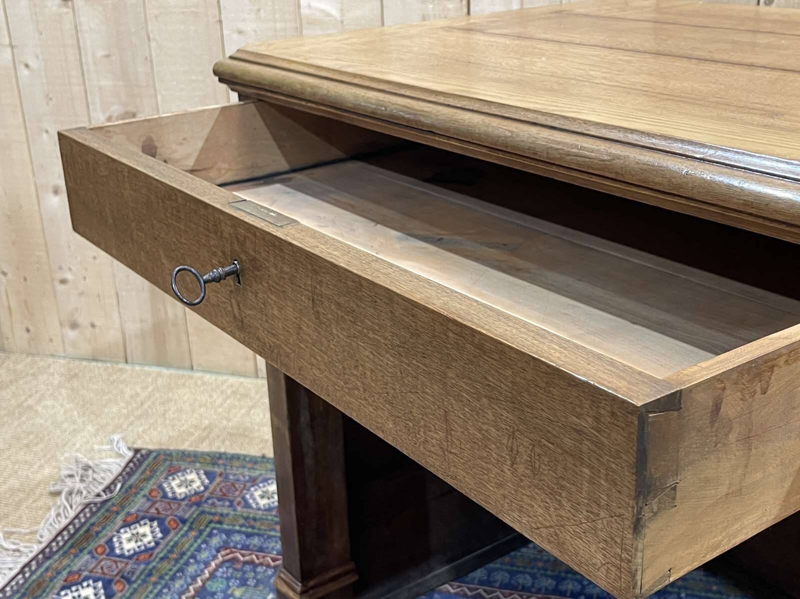 19th century oak store counter